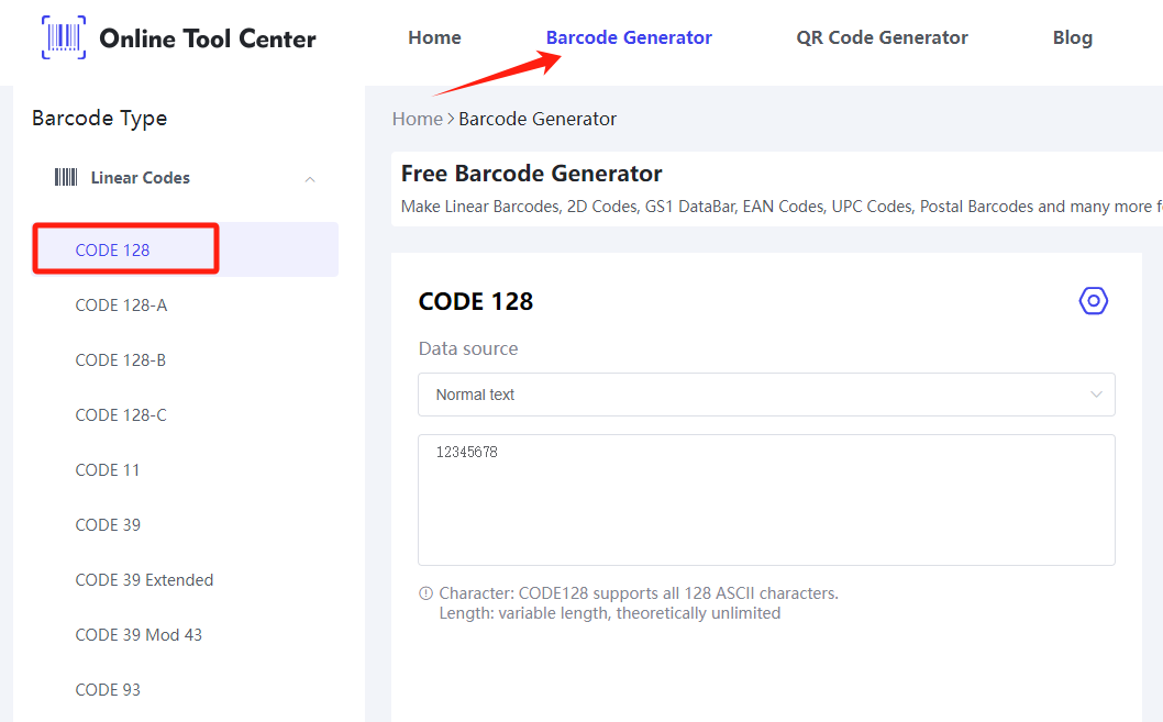 Barcode generator of code 128.png