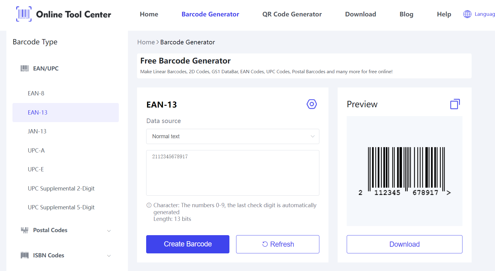 Create EAN 13 for furniture manufacturing.png