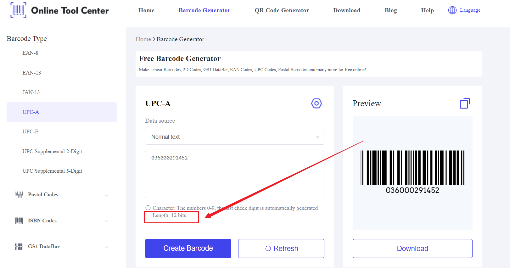 Barcode number example of UPC.png