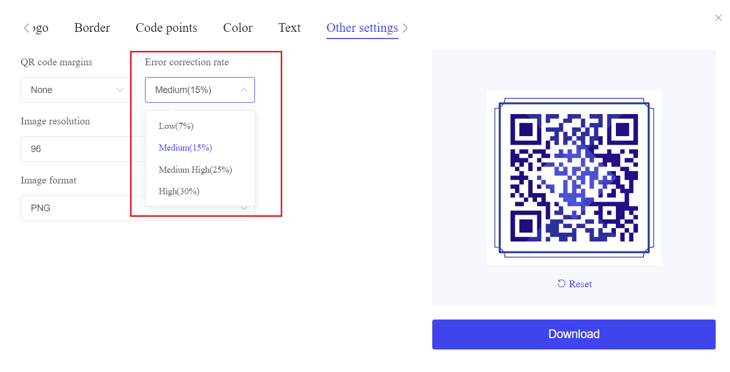 Error Correction Level for QR Code.png