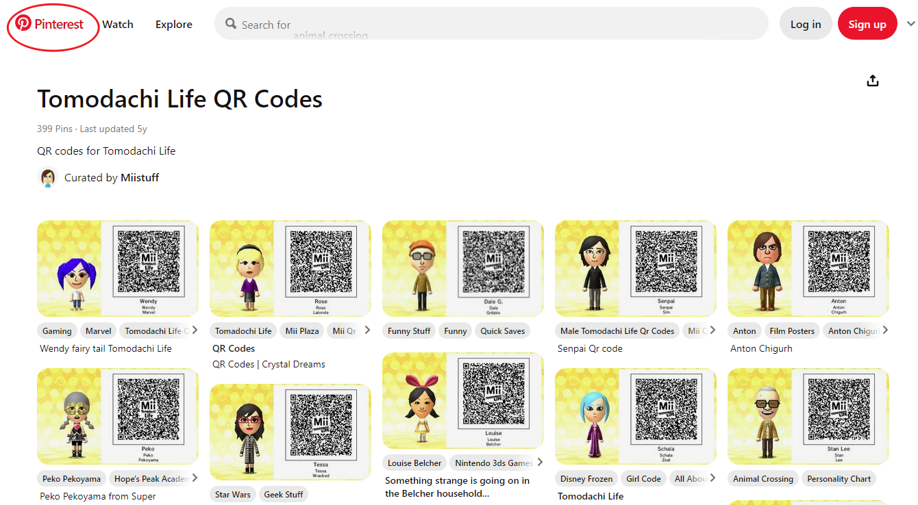 Tomodachi Life QR Codes from Pinterest.png