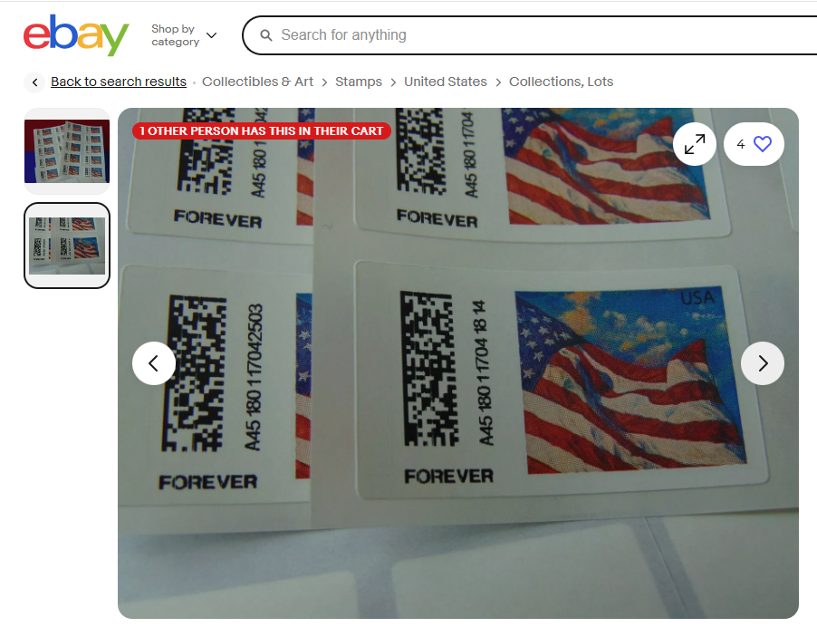 US Forever Stamp with Data Matrix codes from eBay.png